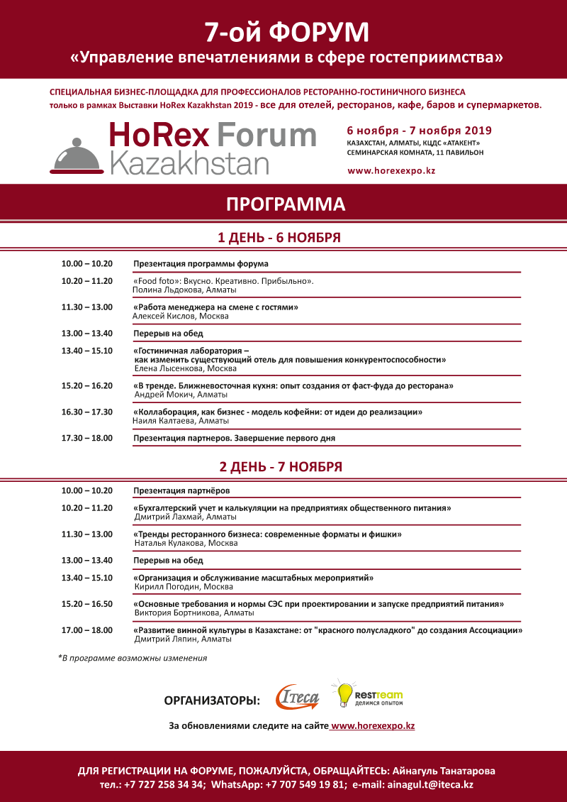 Program Forum HOREX2019 31.10.2019